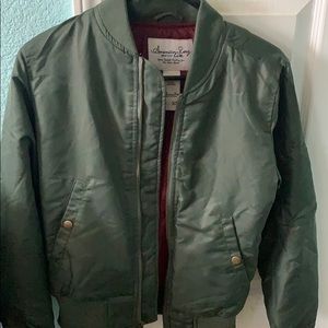 green bomber jacket
